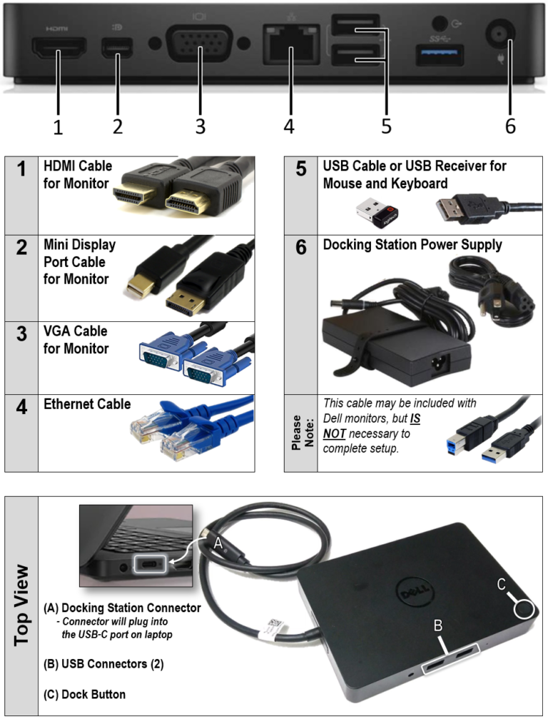 Cables port connections dell wd15 teamhealth help