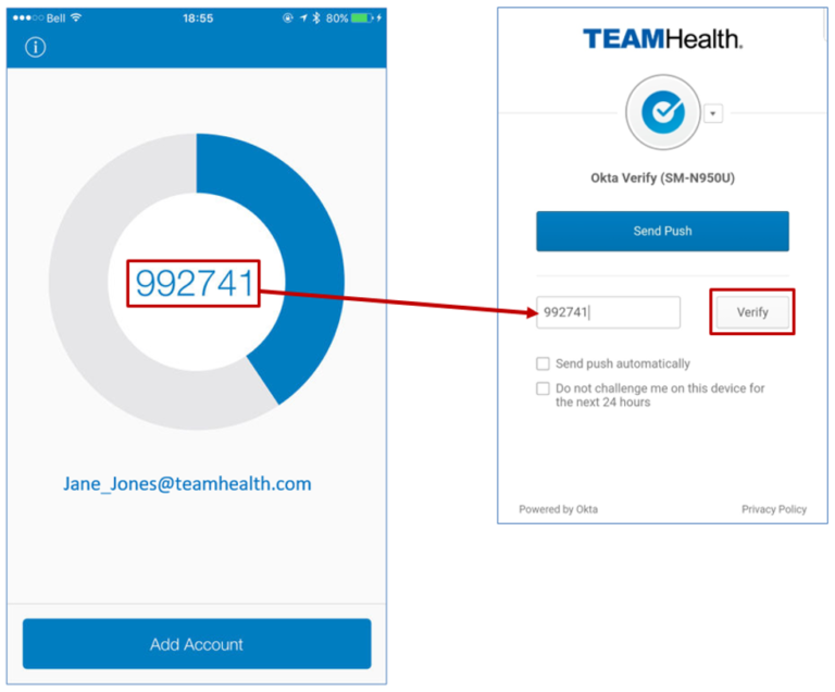 Okta Getting Started with MultiFactor Authentication TeamHealth Help