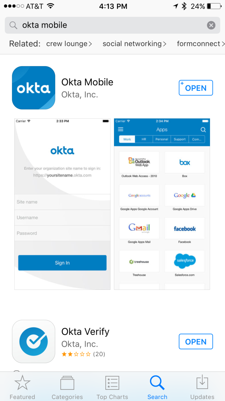 Okta: Installing Mobile App - TeamHealth Help